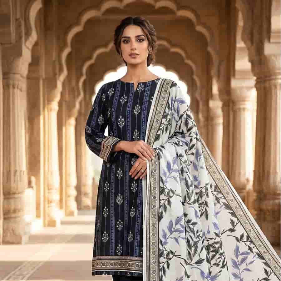 SOHNI DHARTI BY MAROOJ – 3PC Unstitched Printed Lawn, Vol‑11